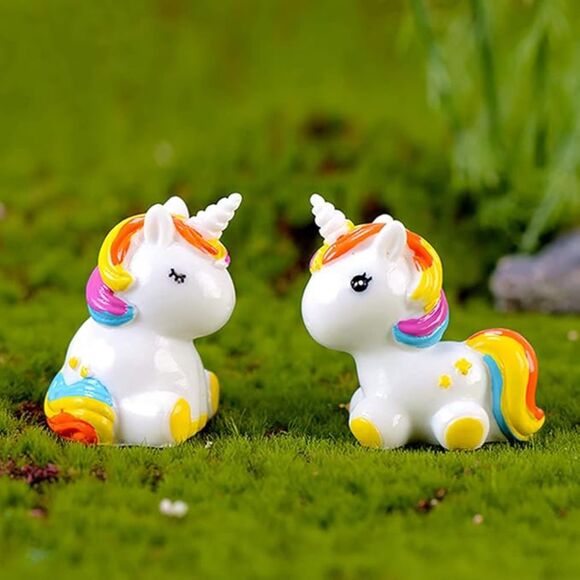 Mini Unicorn Figurines Statue,Rainbow Unicorn Cake Toppers Decoration(Pack of 8) - Picture 7 of 7